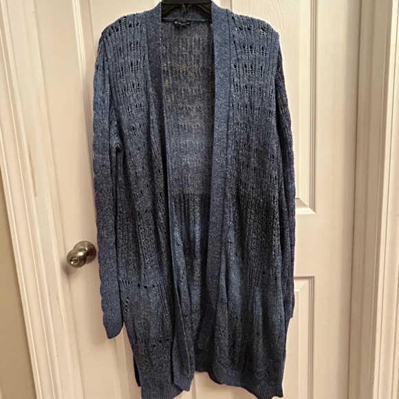 new directions Sweaters - New Directions Blue Knit Cardigan